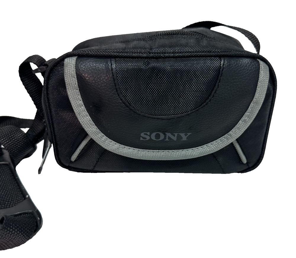 Small Sony Camera Case Bag LCS-X10 Black; Shoulder Strap Sony Cyber-shot cameras